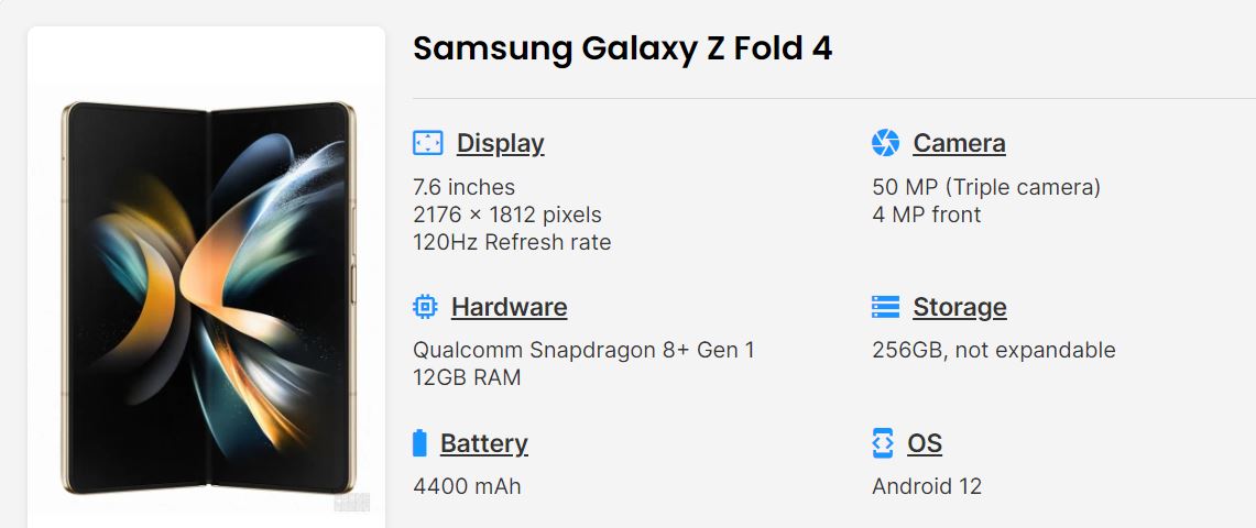 Samsung Galaxy Z Fold 4