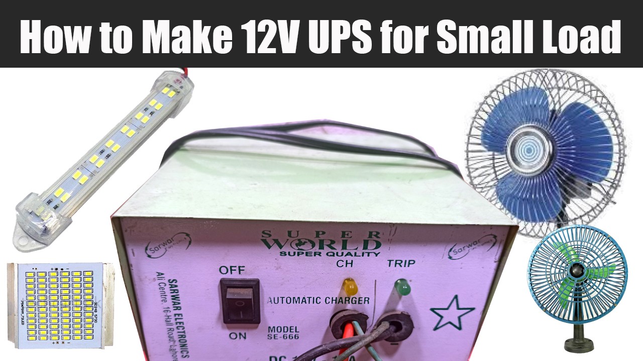 How to Make 12V UPS for Small Load DC FAN 4g Packages