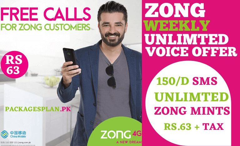 Zong Call Packages Weekly for Prepaid Users