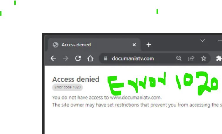 Error 1020 Access Denied describes what exactly How to fix it