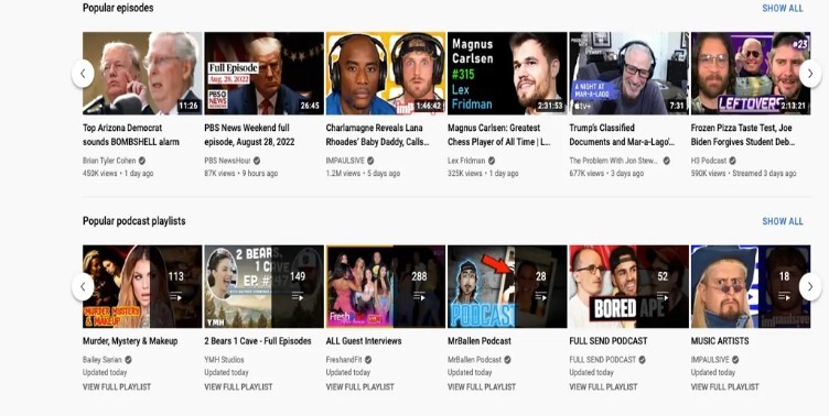 Pakistanis Can't See YouTube Channel Pages' New ‘Podcasts' Button