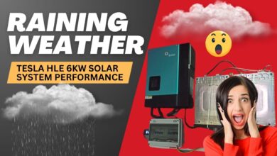 Raining weather Tesla hle 6kw solar system performance Testing