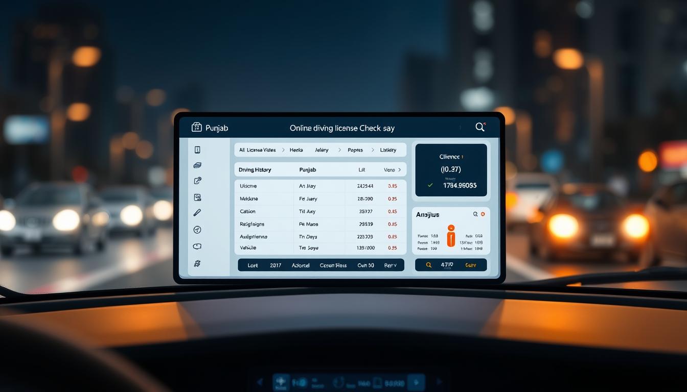 check your punjab driving license online