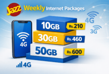 Jazz weekly packages, internet bundles, prepaid plans