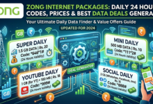 zong internet packages daily 24 hours code
